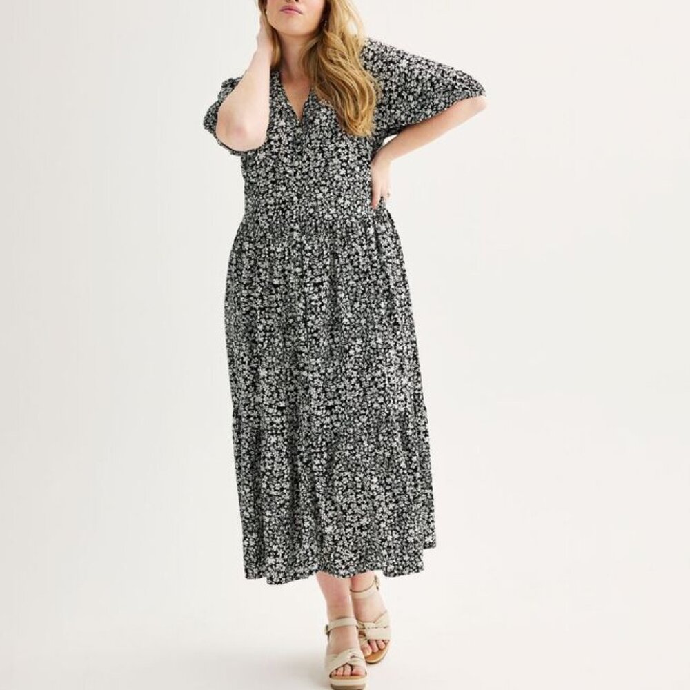 Sonoma Linen Button Front Dress XXL